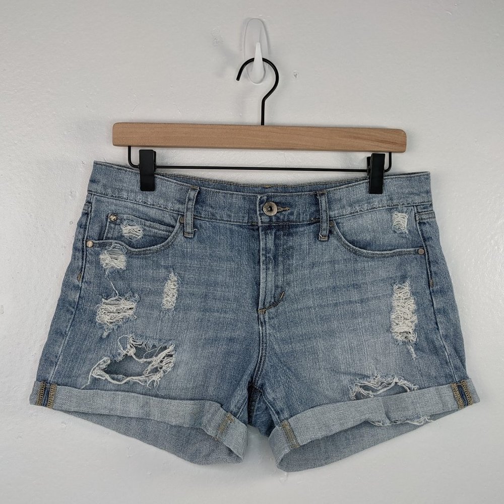Articles Of Society Distressed Woodstock Boyfriend Stretch Jean Shorts Size 26
